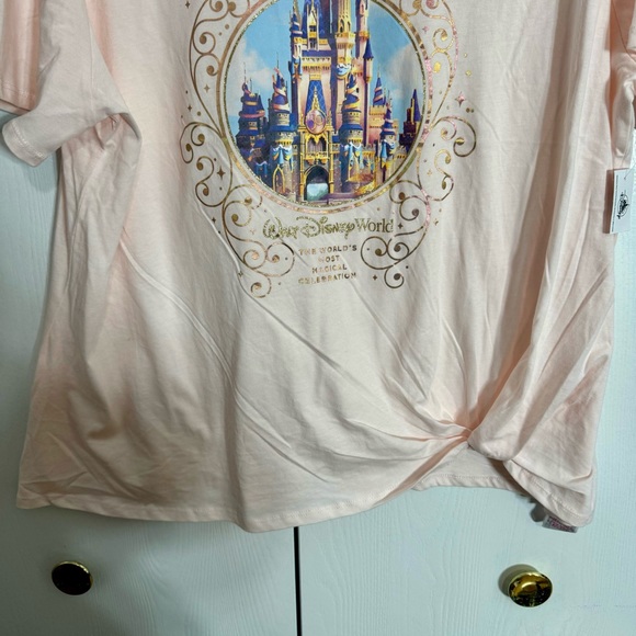 NWT. Disney 2X World 50th Anniversary Cinderella Castle Graphic T-Shirt. - Picture 3 of 10